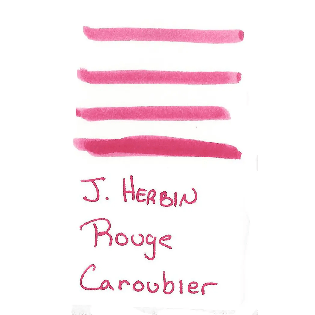 J. Herbin Fountain Pen Rouge Caroubier Bottled Ink - Pen Boutique Ltd