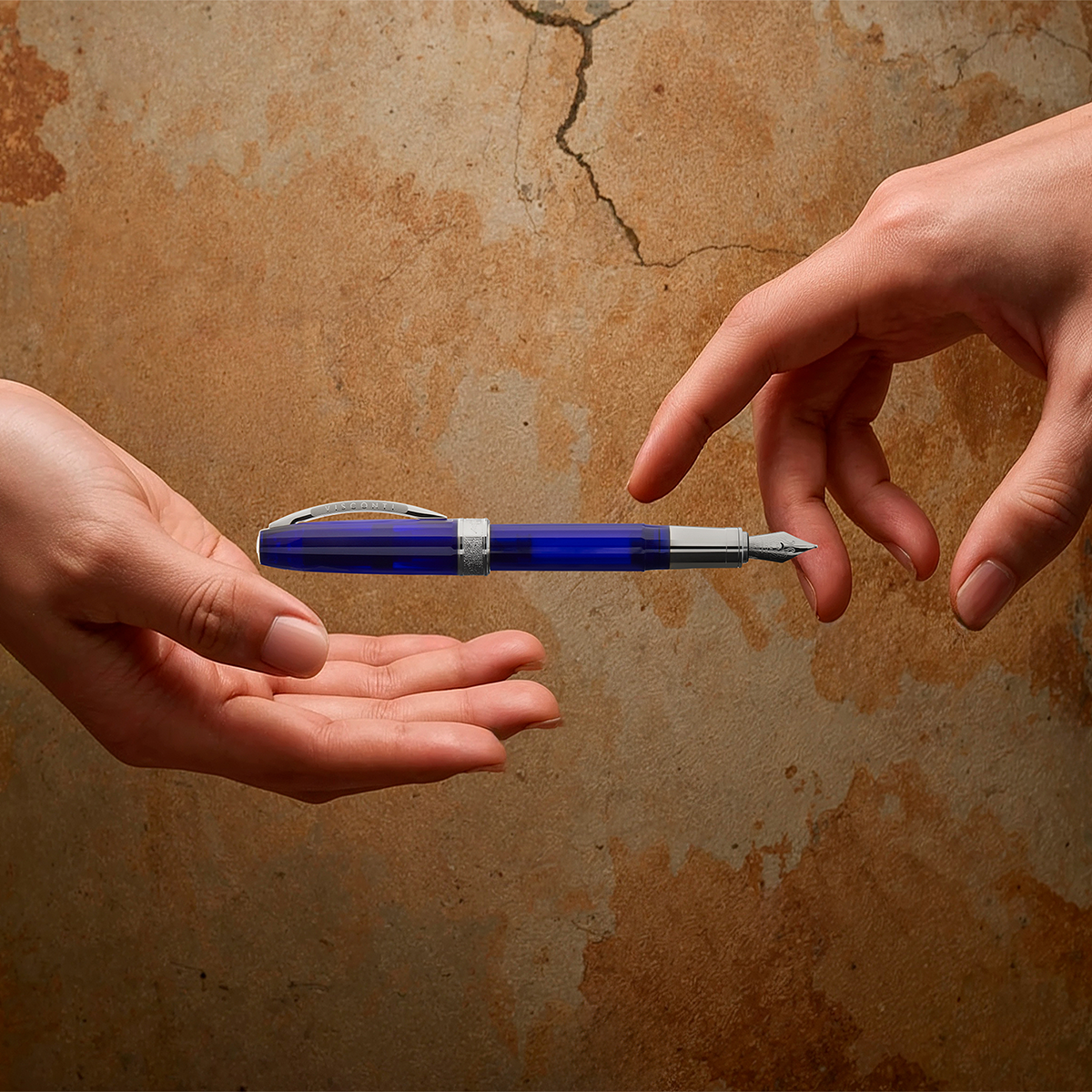 Visconti Michelangelo Fountain Pen - Blue-Pen Boutique Ltd