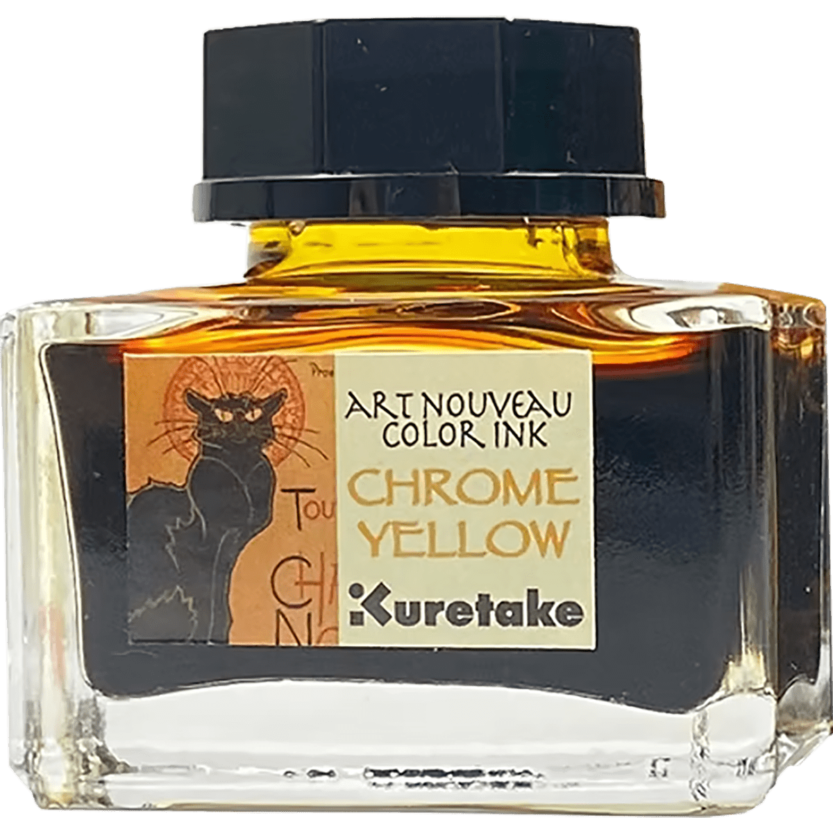 Kuretake Art Nouveau Ink Bottle - Chrome Yellow - Pen Boutique Ltd