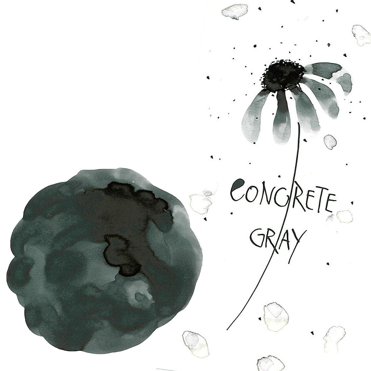 Kuretake Art Nouveau Ink Bottle - Concrete Gray - Pen Boutique Ltd
