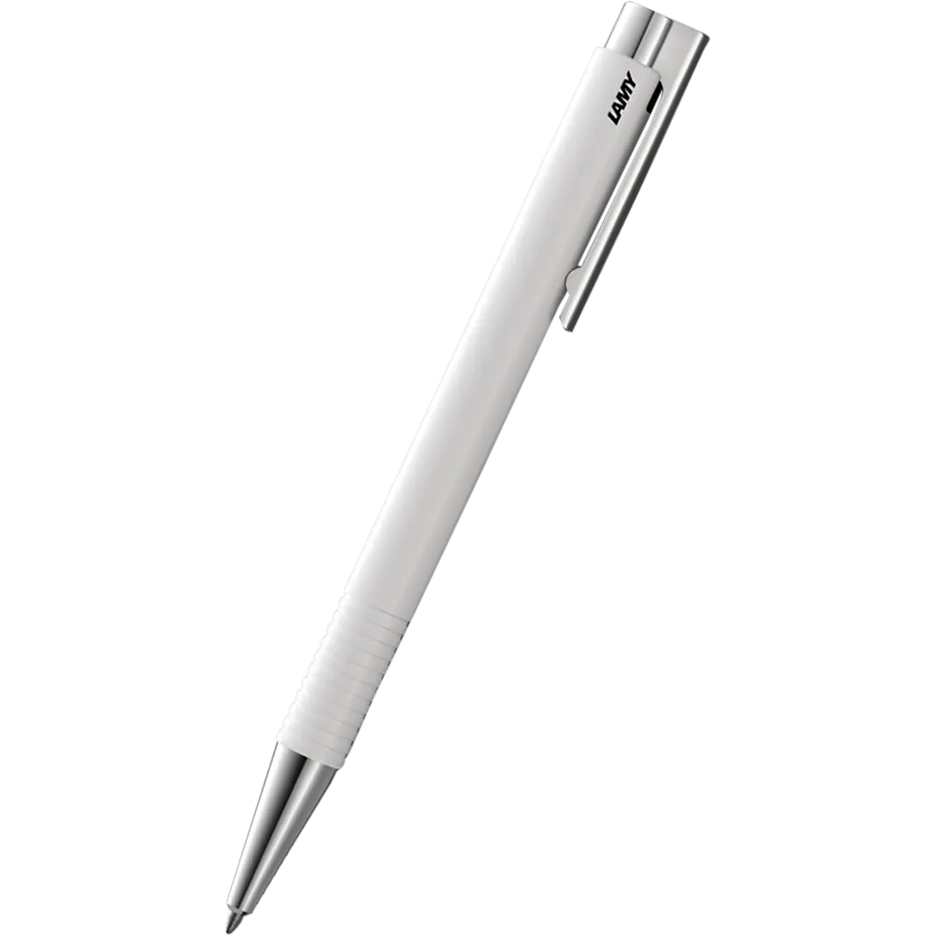 Lamy Logo M+ Ballpoint Pen - White-Pen Boutique Ltd