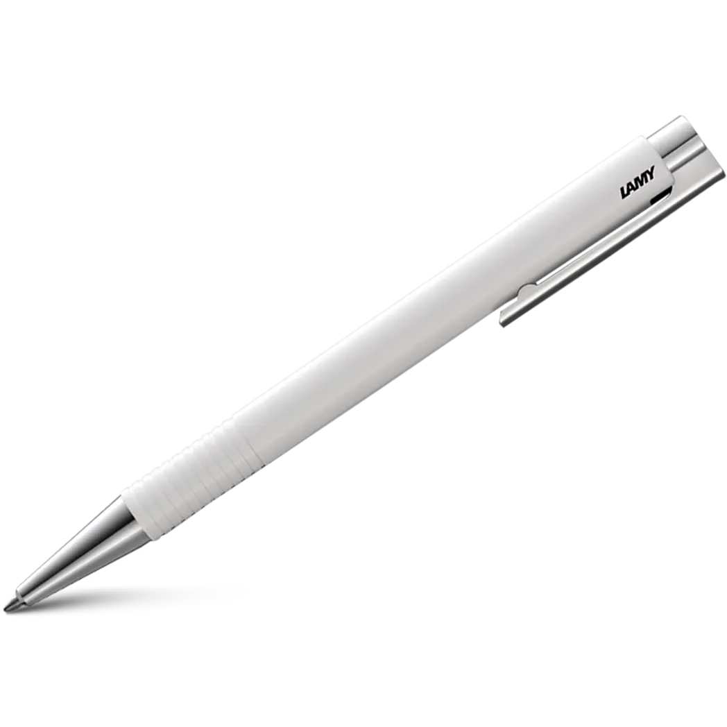 Lamy Logo M+ Ballpoint Pen - White-Pen Boutique Ltd