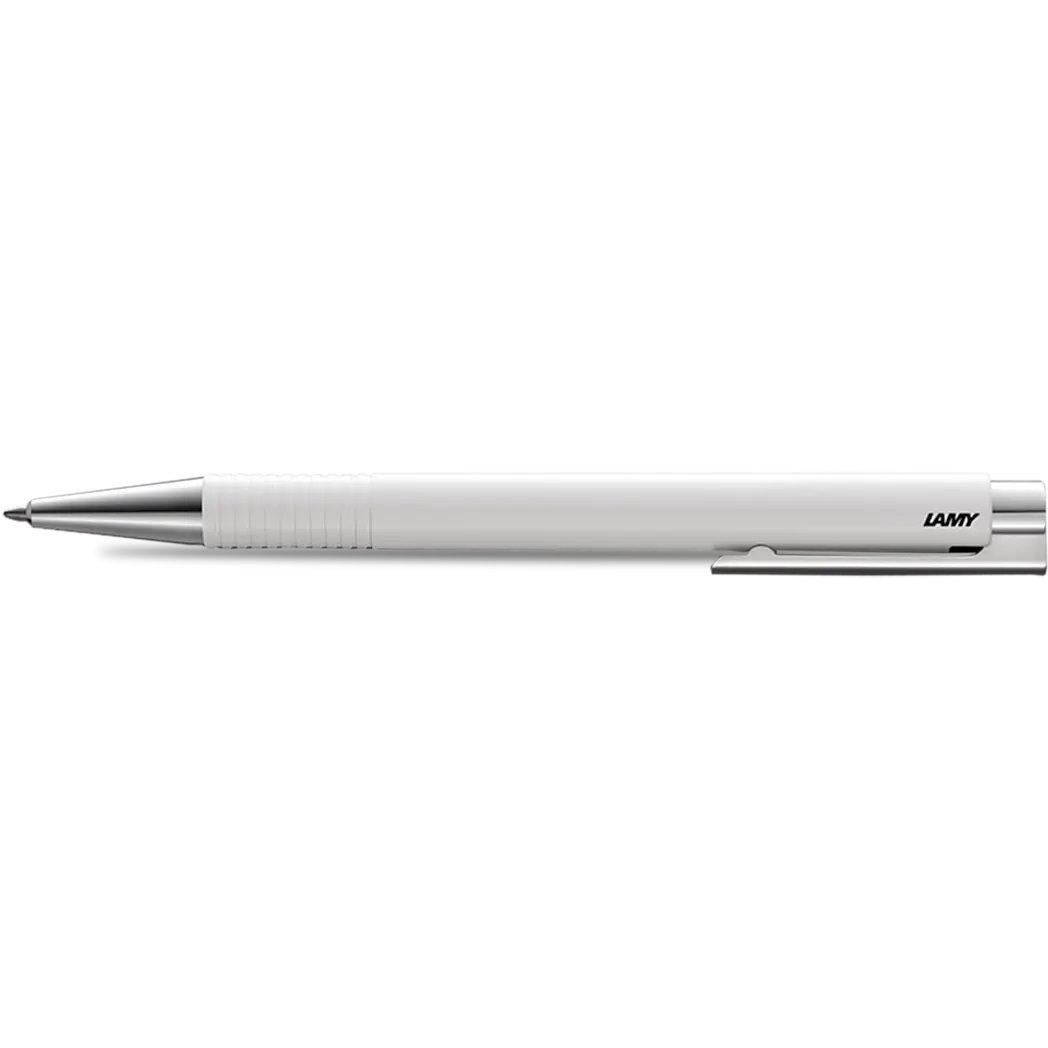 Lamy Logo M+ Ballpoint Pen - White-Pen Boutique Ltd