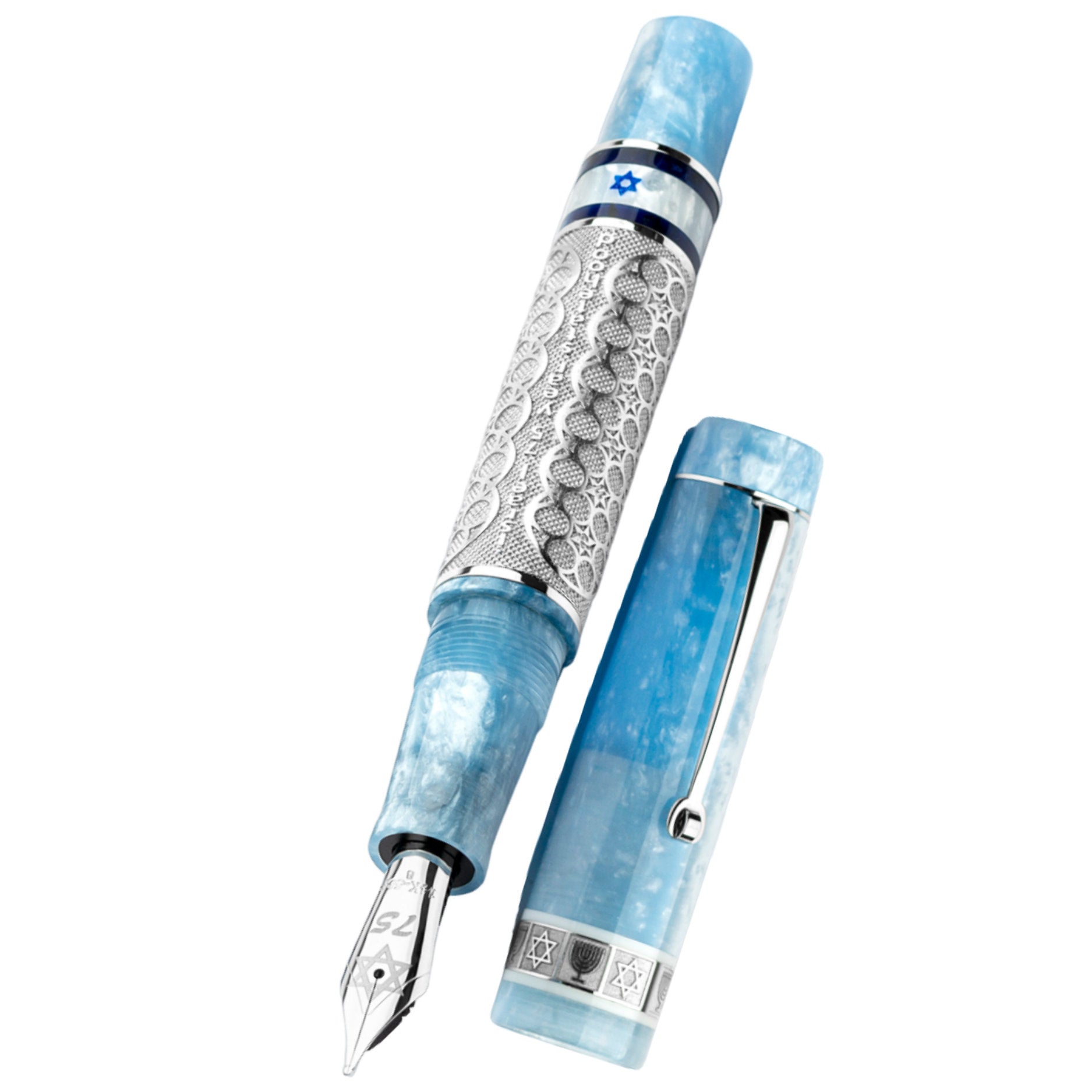 Leonardo Israel 75 Years Fountain Pen - Chai 1k Bronze - Rhodium Trim (Numbered Limited Edition) - Pen Boutique Ltd