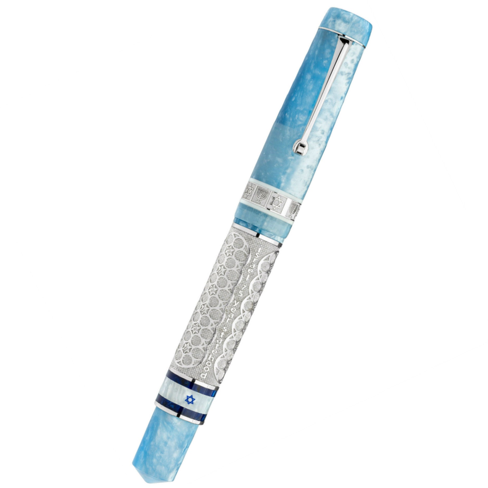 Leonardo Israel 75 Years Fountain Pen - Chai 1k Bronze - Rhodium Trim (Numbered Limited Edition)-Pen Boutique Ltd