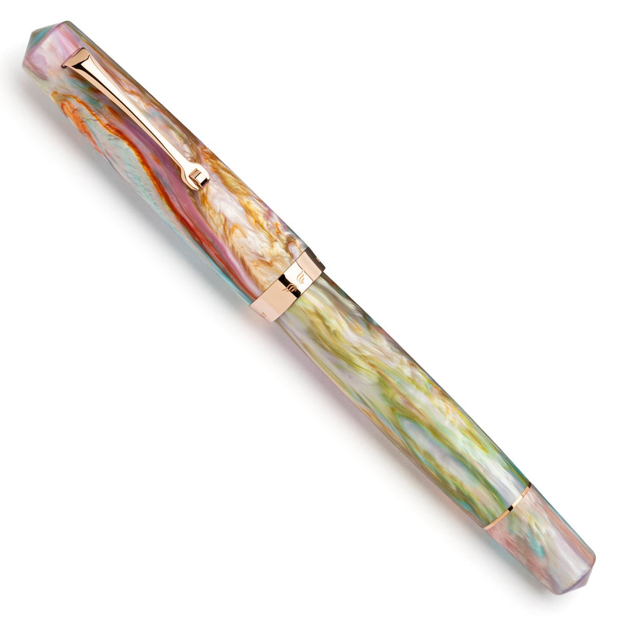 Leonardo Momento Magico Fountain Pen - Fantasie Primary Manipulation 4.0 - Rose Gold Trim - Pen Boutique Ltd