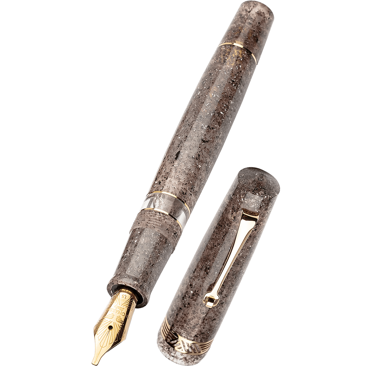 Leonardo Momento Magico Fountain Pen - Sea Sand - Gold Trim - Pen Boutique Ltd