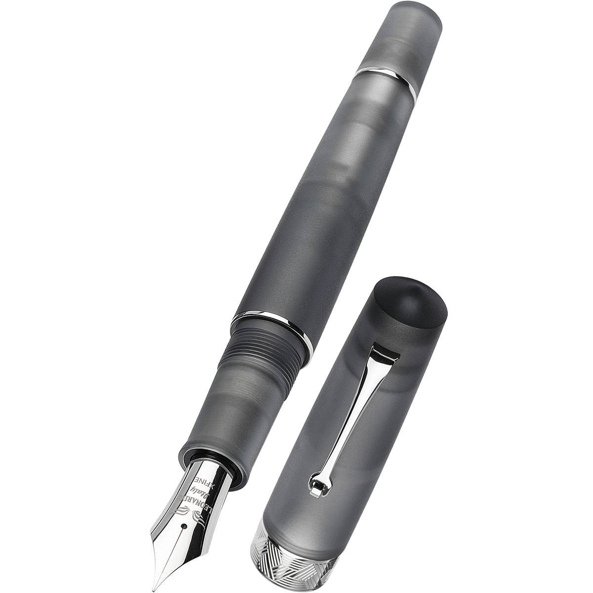 Leonardo Momento Zero Fountain Pen - Pura Frosted Grey - Pen Boutique Ltd