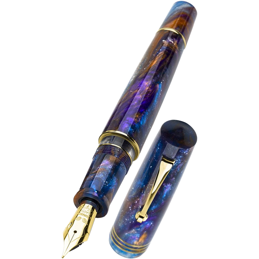Leonardo Momento Zero Grande 2.0 Fountain Pen - Universe - Gold Trim (Limited Edition) Leonardo