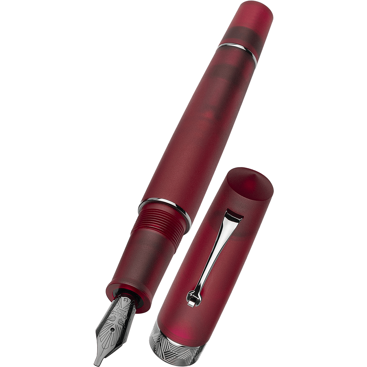 Leonardo Momento Zero Fountain Pen - Pura Frosted Red - Pen Boutique Ltd