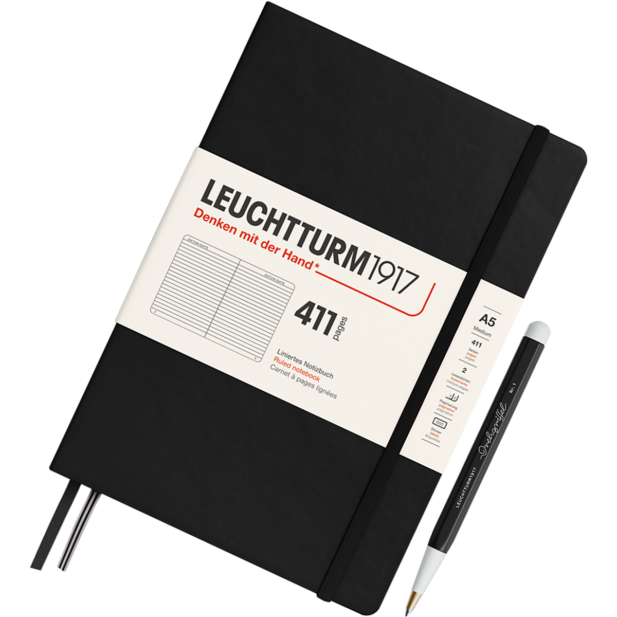 Leuchtturm 1917 411 Hardcover Notebook - A5 - Ruled-Pen Boutique Ltd