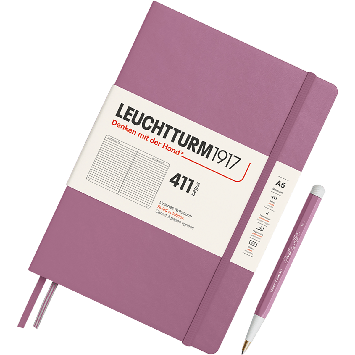 Leuchtturm 1917 411 Hardcover Notebook - A5 - Ruled - Pen Boutique Ltd
