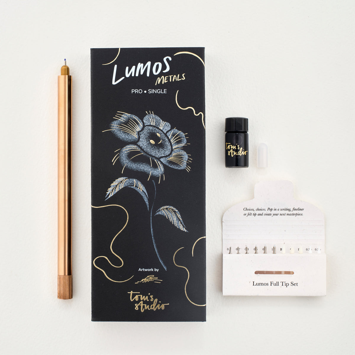 Tom's Studio Lumos Pro Single Tip Fineliner Pen - Bronze