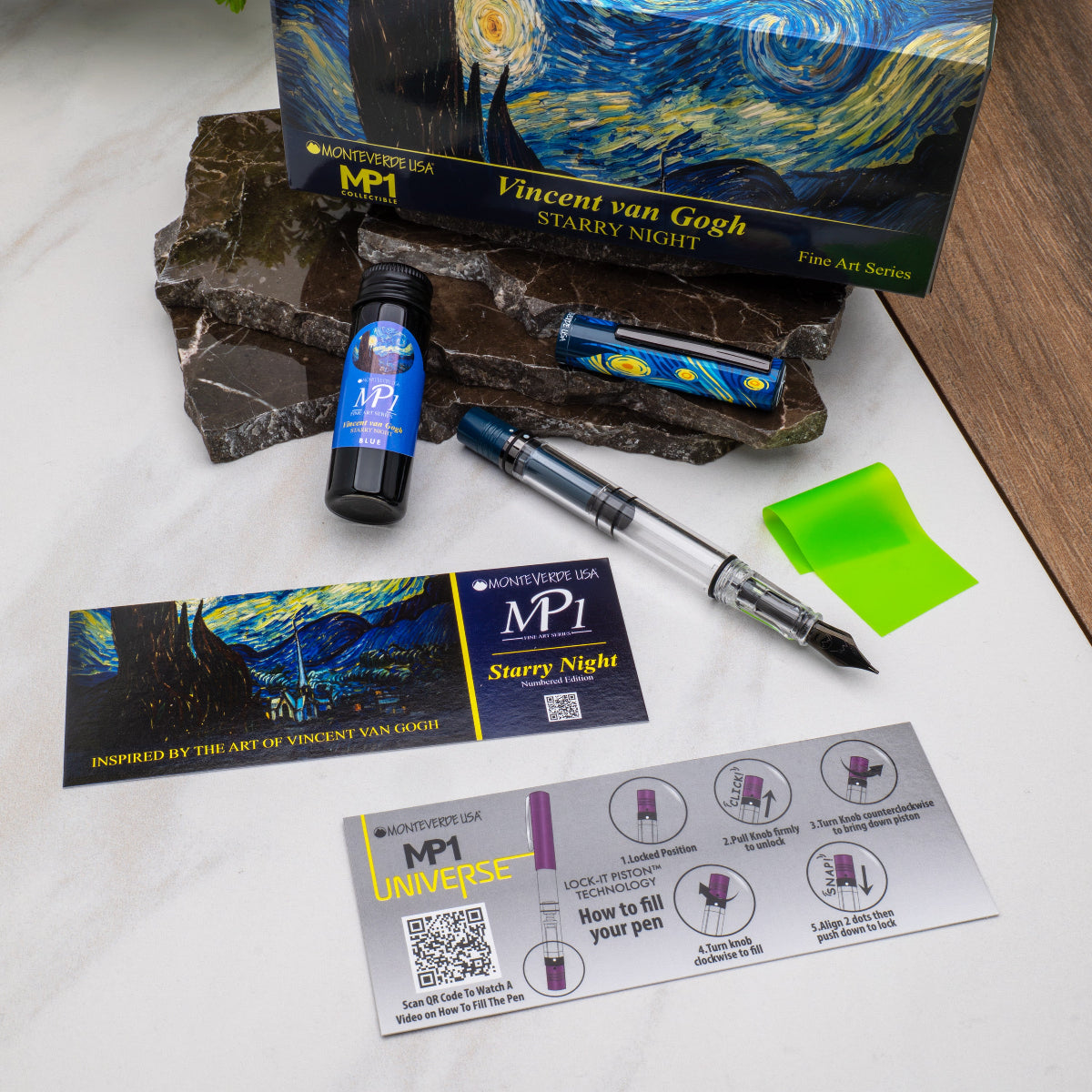 Monteverde MP1 Fountain Pen Gift Set - Vincent Van Gogh Starry Night (Numbered Edition)