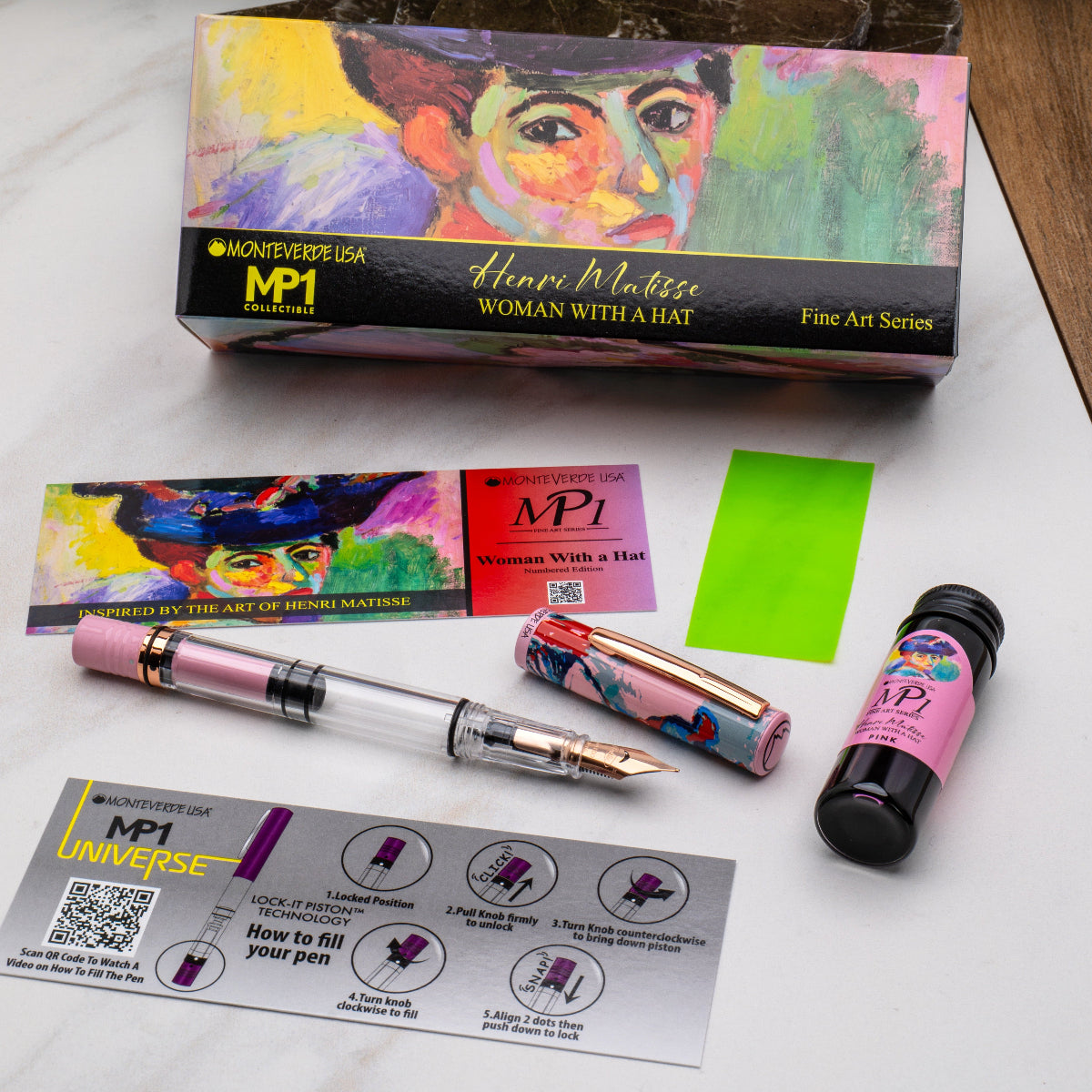 Monteverde MP1 Fountain Pen Gift Set - Henri Matisse Woman With A Hat (Numbered Edition)