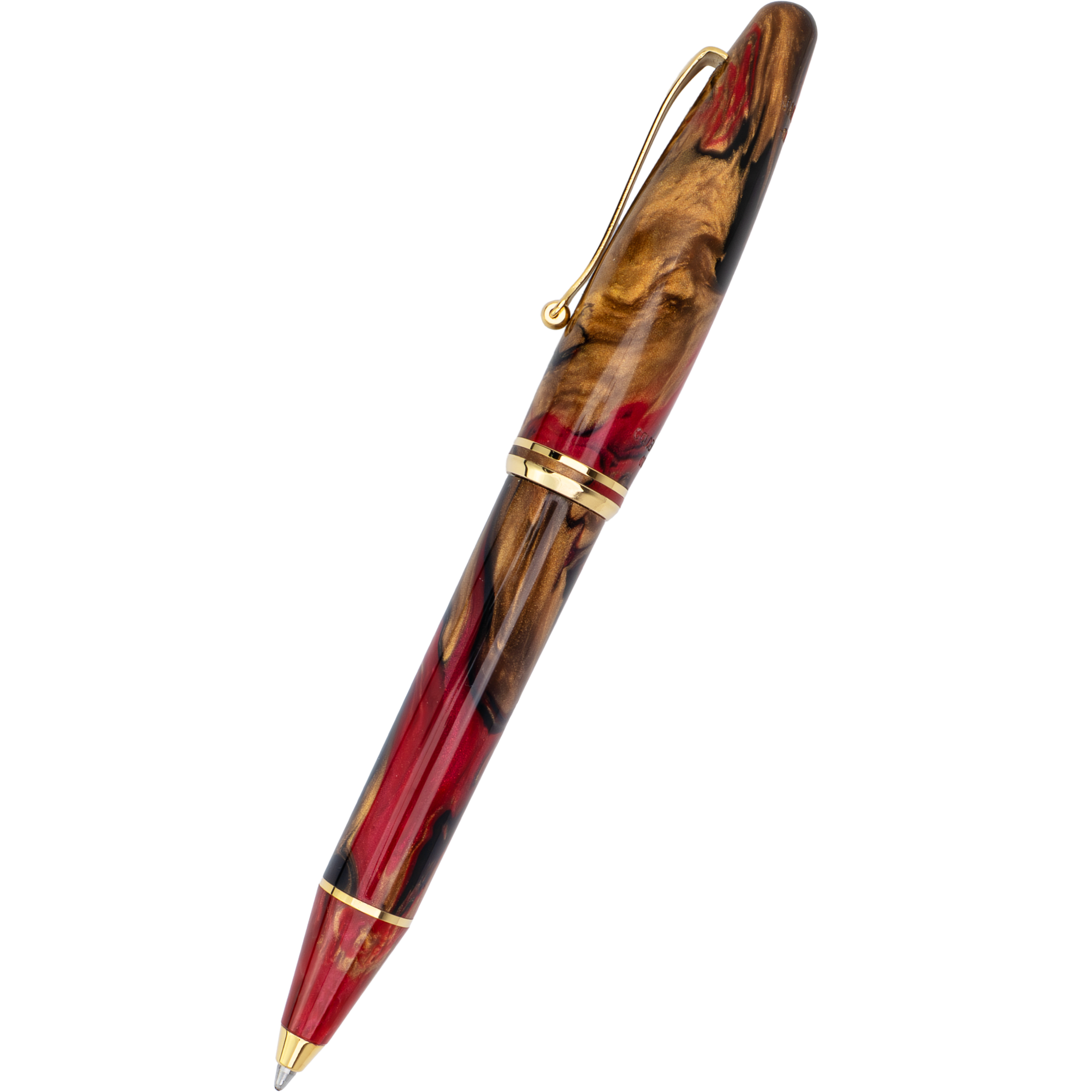Maiora Ultra Ogiva Ballpoint Pen - Golden Rule - Gold Trim-Pen Boutique Ltd
