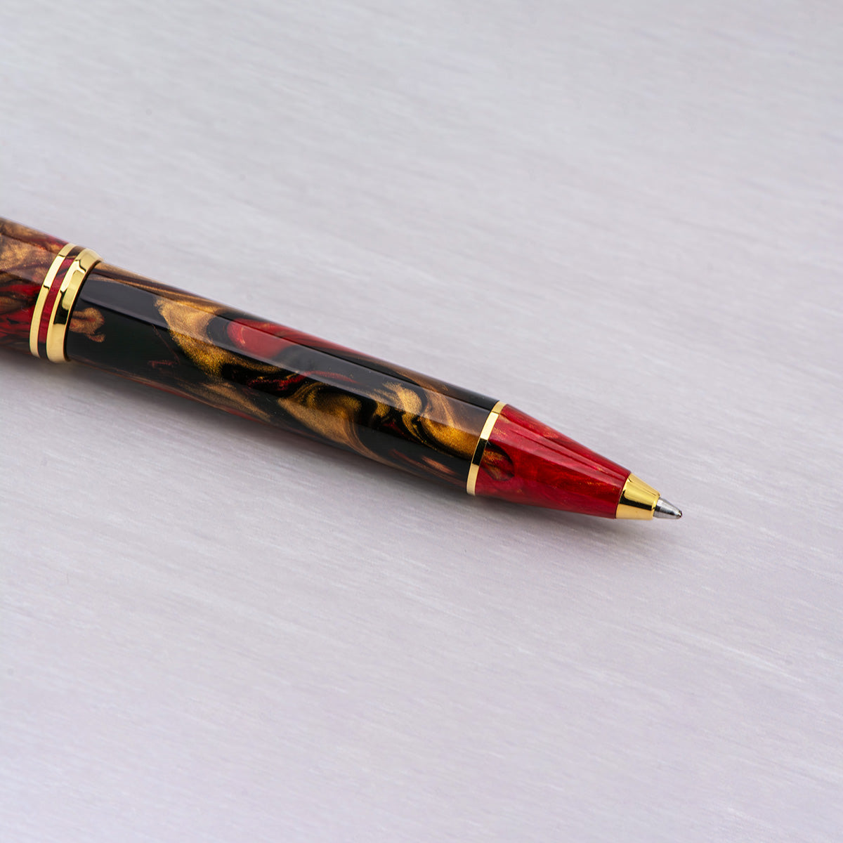 Maiora Ultra Ogiva Ballpoint Pen - Golden Rule - Gold Trim-Pen Boutique Ltd