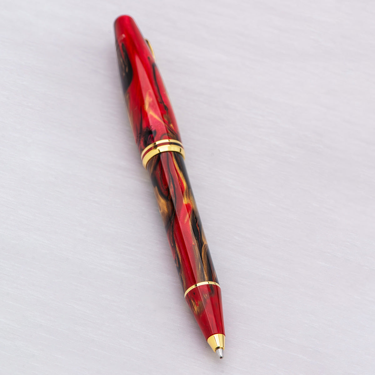 Maiora Ultra Ogiva Ballpoint Pen - Golden Rule - Gold Trim-Pen Boutique Ltd
