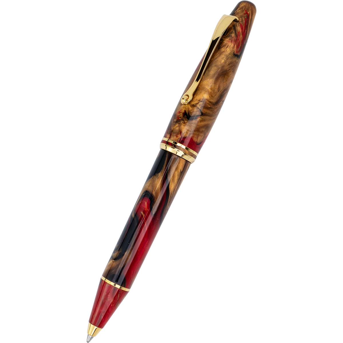 Maiora Ultra Ogiva Ballpoint Pen - Golden Rule - Gold Trim-Pen Boutique Ltd