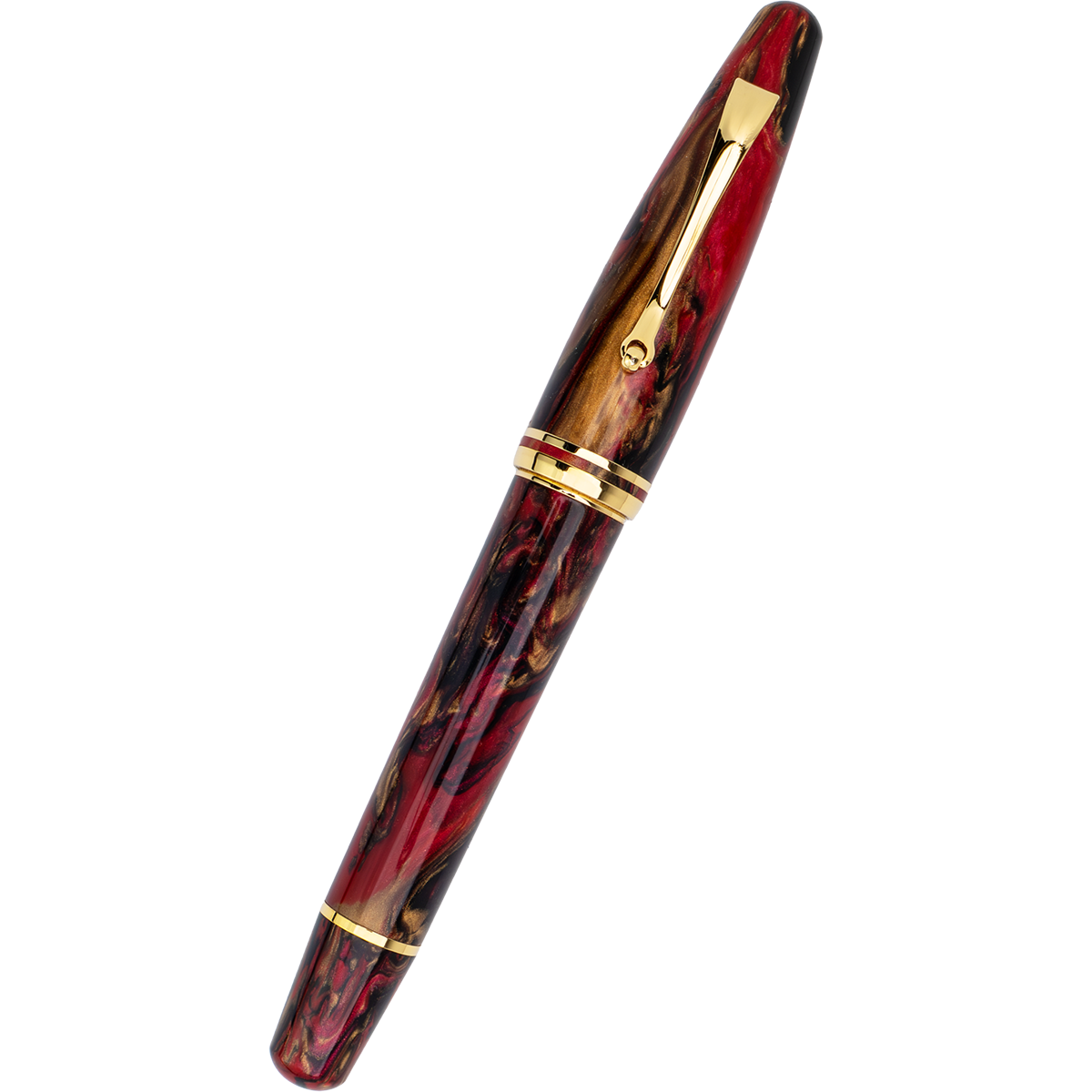 Maiora Ultra Ogiva Fountain Pen - Golden Rule - Gold Trim - Stainless Steel Nib-Pen Boutique Ltd