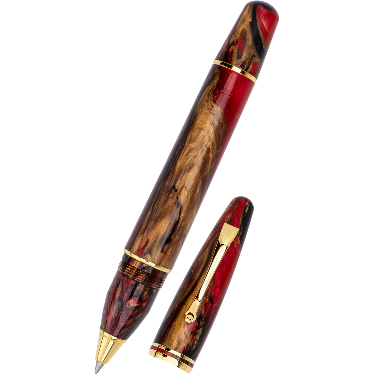 Maiora Ultra Ogiva Rollerball Pen - Golden Rule - Gold Trim-Pen Boutique Ltd