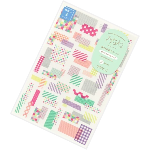 Midori Sticker Sheet - Yuru Log Collage Tape