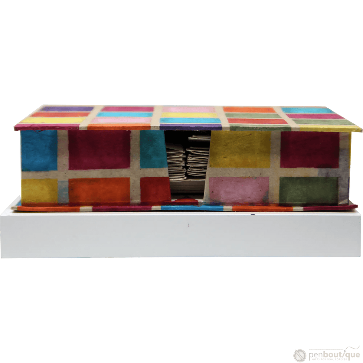 Monk Paper Batik Multicolor Patch Work Lokta Stationery Box Set - Pen Boutique Ltd