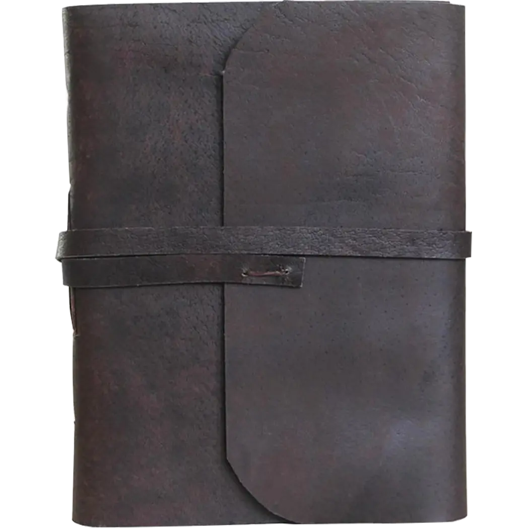 Monk Paper Buffalo Leather Dark Brown Lokta Large Journal-Pen Boutique Ltd
