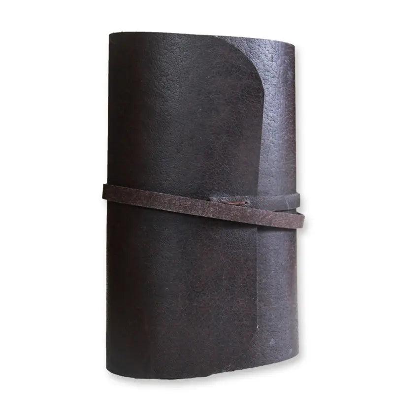 Monk Paper Buffalo Leather Dark Brown Medium Lokta Journal-Pen Boutique Ltd