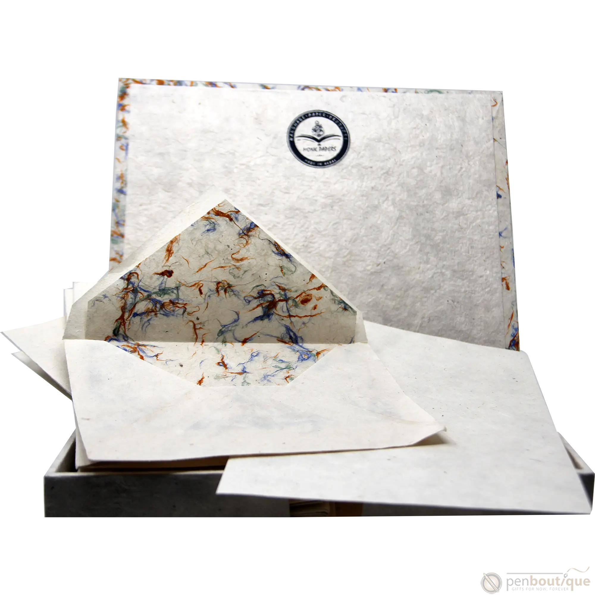 Monk Paper Lokta Hemp Fiber Stationery Box Set-Pen Boutique Ltd