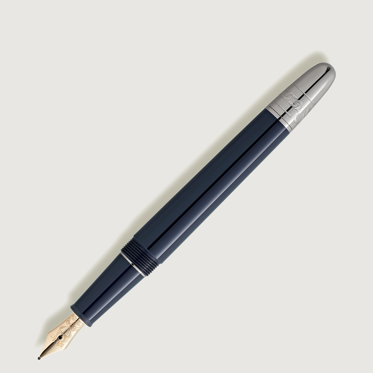 Montblanc 145 Meisterstuck Fountain Pen - Around the World In 80 Days - Dark Blue Resin (Classique)-Pen Boutique Ltd