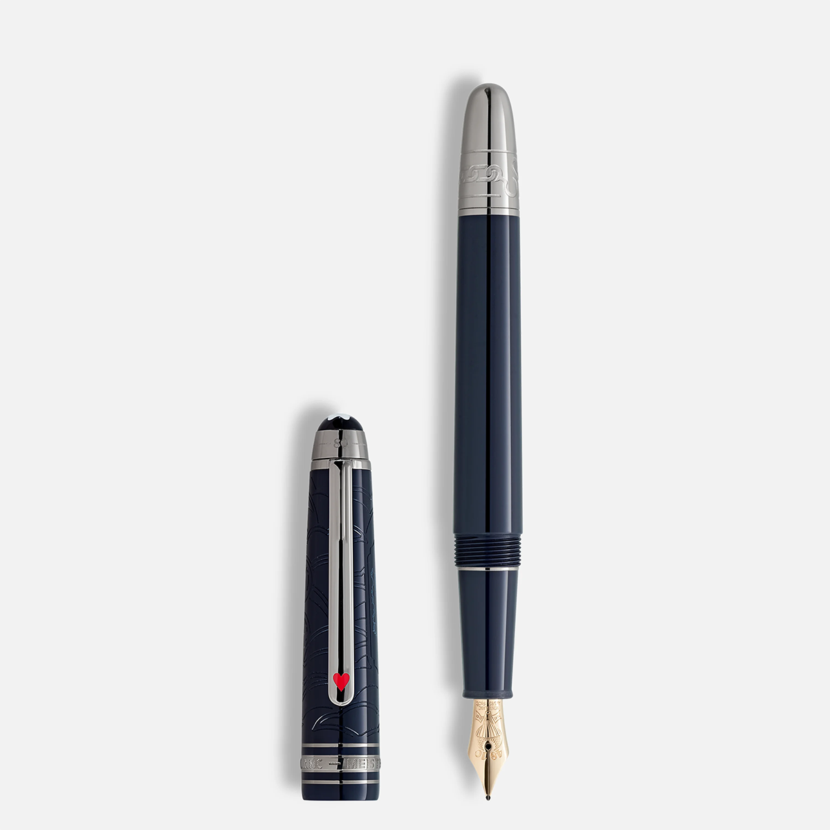 Montblanc 145 Meisterstuck Fountain Pen - Around the World In 80 Days - Dark Blue Resin (Classique)-Pen Boutique Ltd