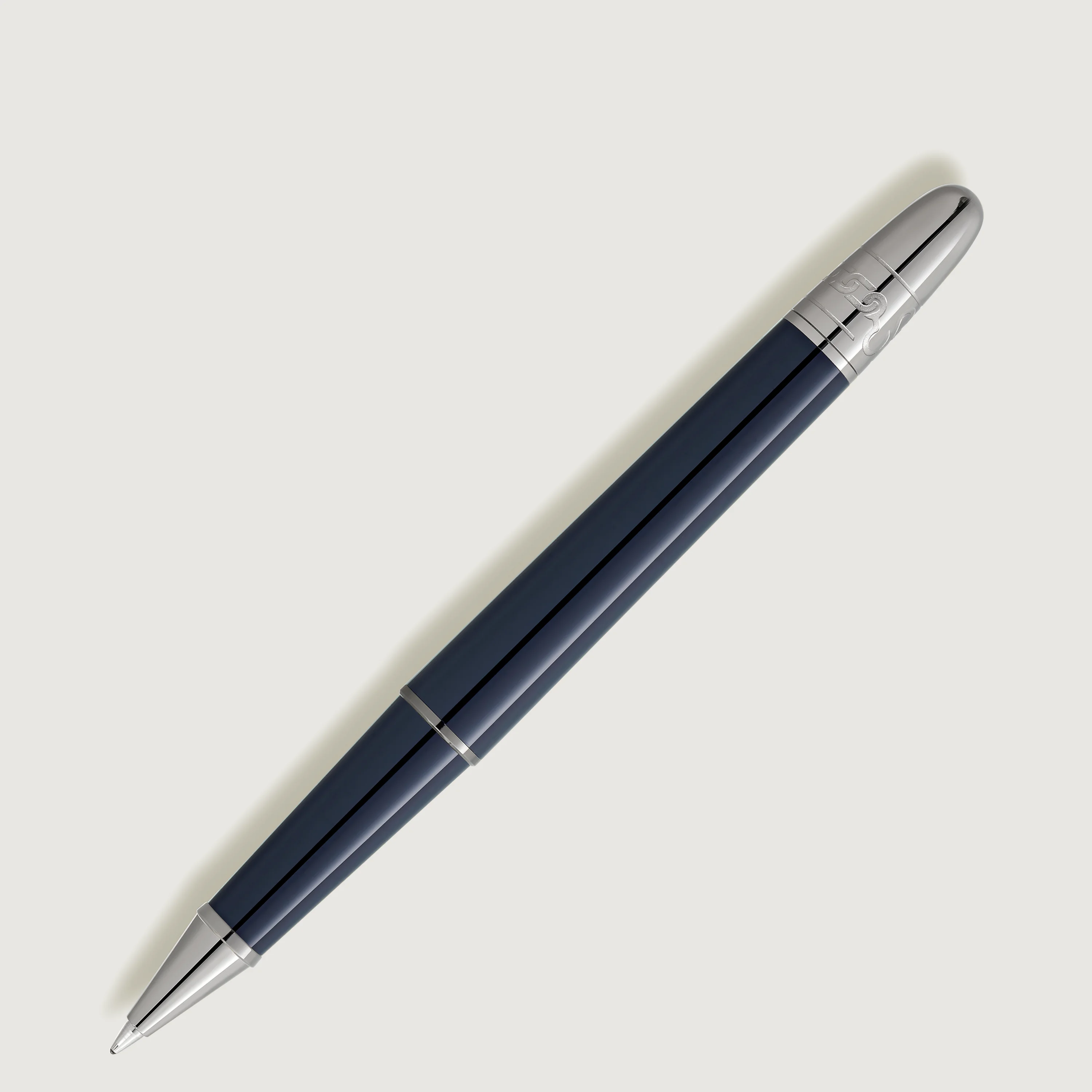 Montblanc 163 Meisterstuck Rollerball Pen - Around the World In 80 Days - Dark Blue Resin (Classique)-Pen Boutique Ltd