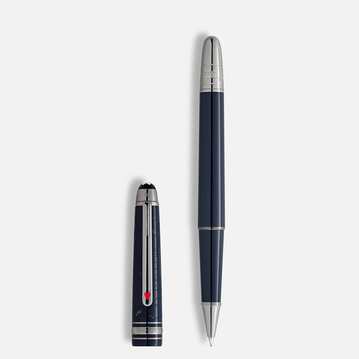 Montblanc 163 Meisterstuck Rollerball Pen - Around the World In 80 Days - Dark Blue Resin (Classique)-Pen Boutique Ltd