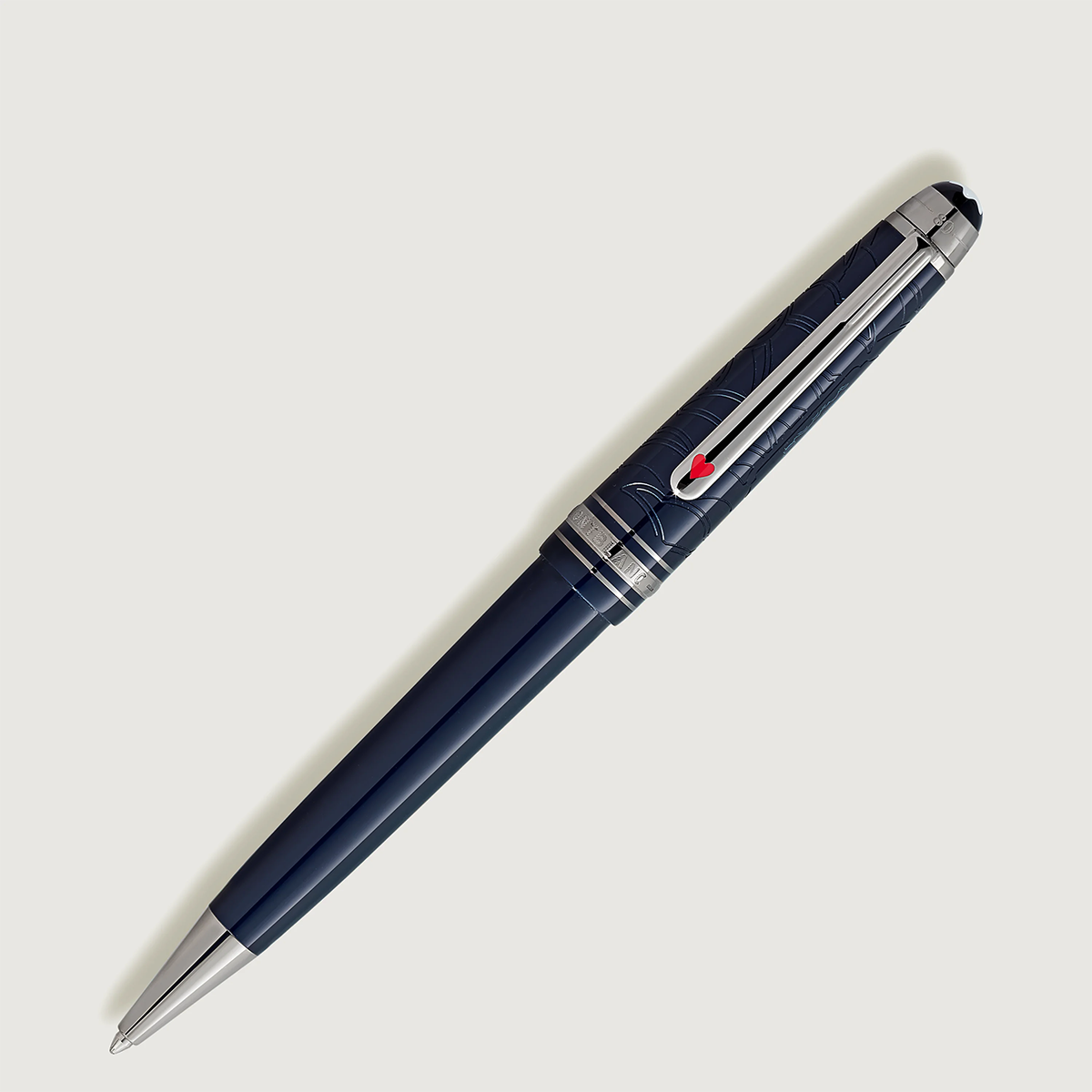 Montblanc 164 Meisterstuck Ballpoint Pen - Around The World In 80 Days - Dark Blue Resin (Classique)-Pen Boutique Ltd