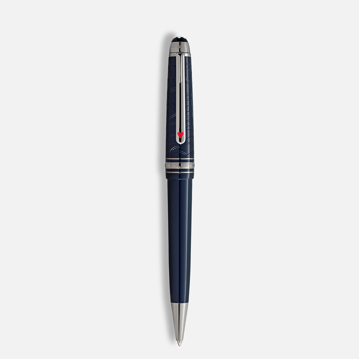 Montblanc 164 Meisterstuck Ballpoint Pen - Around The World In 80 Days - Dark Blue Resin (Classique)-Pen Boutique Ltd