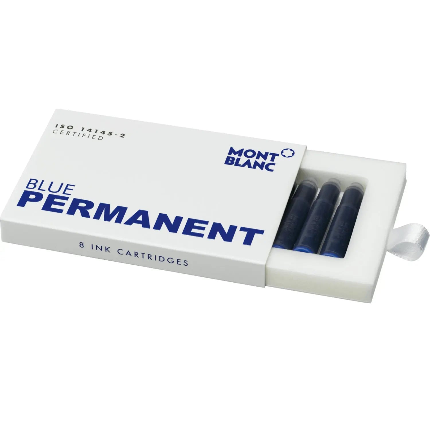 Montblanc Ink Cartridges - Permanent Blue (8 Per Pack)-Pen Boutique Ltd