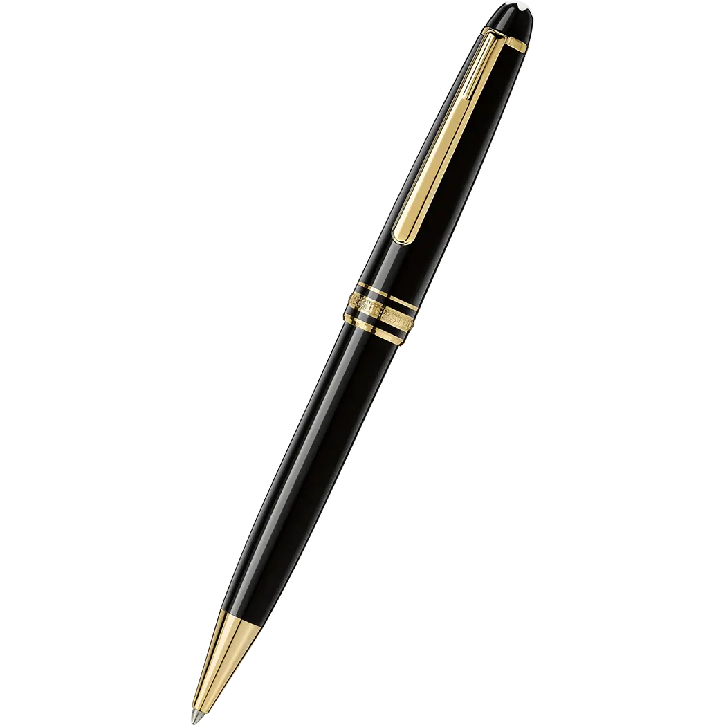 Montblanc Meisterstuck Ballpoint Pen - Black - Gold Trim - Classique-Pen Boutique Ltd