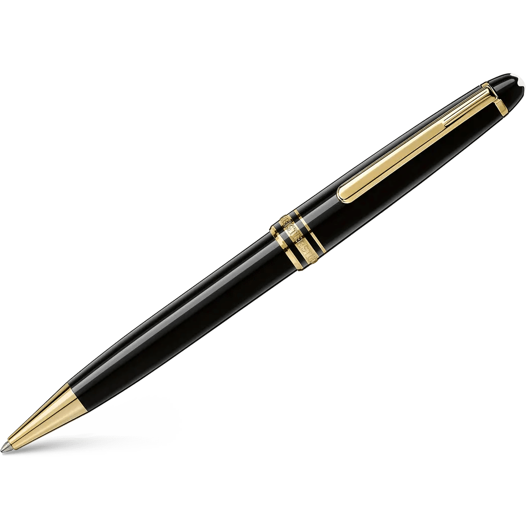 Montblanc Meisterstuck Ballpoint Pen - Black - Gold Trim - Classique - Pen Boutique Ltd