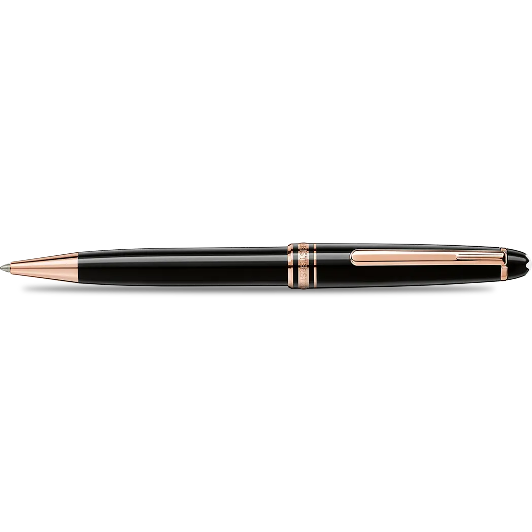 Montblanc Meisterstuck Ballpoint Pen - Black - Red Gold Trim - Classique-Pen Boutique Ltd