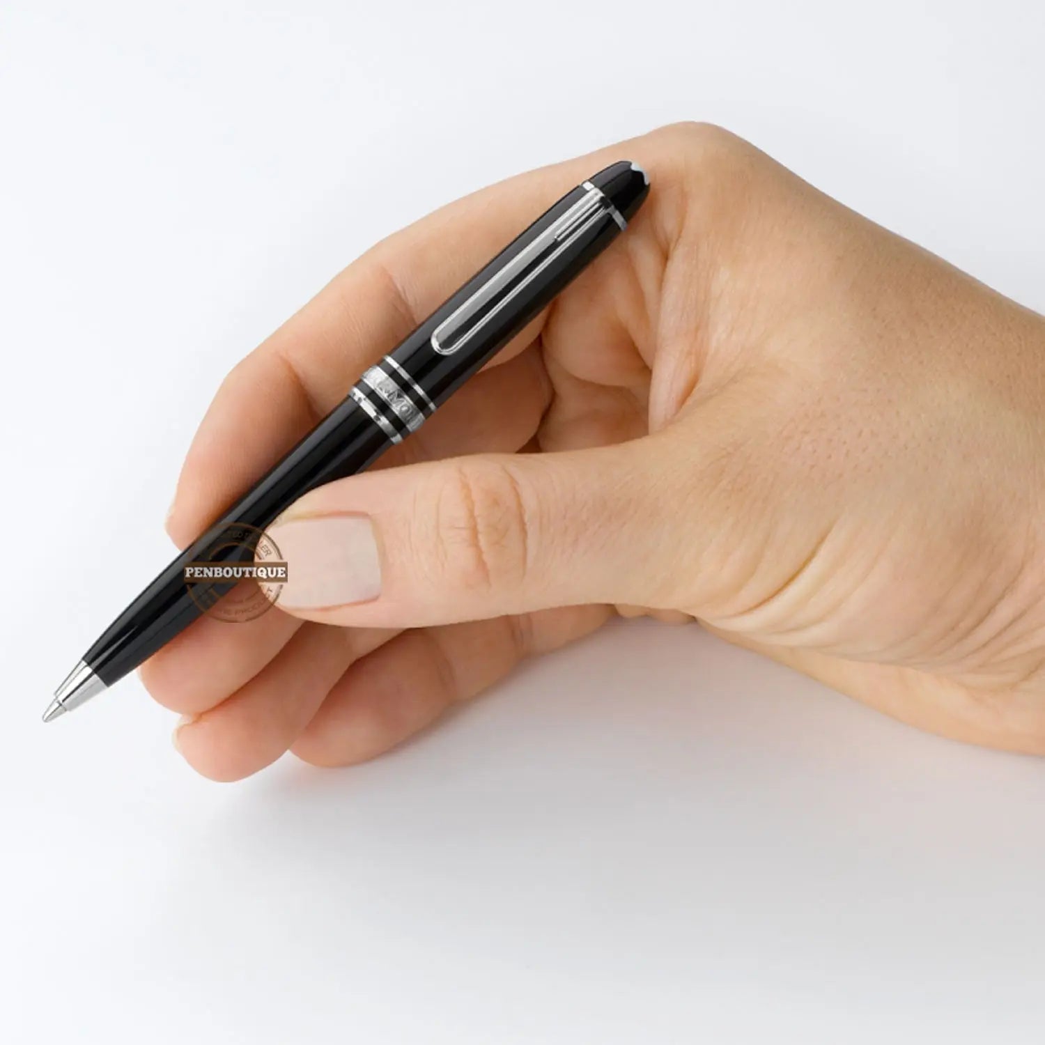 Montblanc Meisterstuck Ballpoint Pen - Hommage W.A. Mozart - Black - Platinum Trim - Small-Pen Boutique Ltd