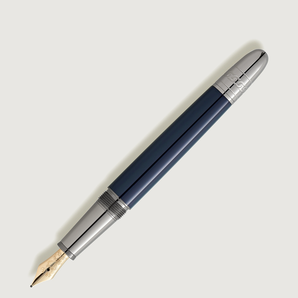 Montblanc Meisterstuck Fountain Pen - 145 Doue - Around The World In 80 Days - Dark Blue (Classique)-Pen Boutique Ltd