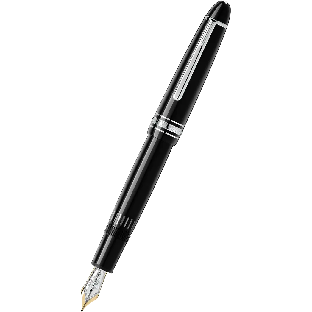 Montblanc Meisterstuck Fountain Pen - Black - Platinum Trim - Legrand - 146 size-Pen Boutique Ltd