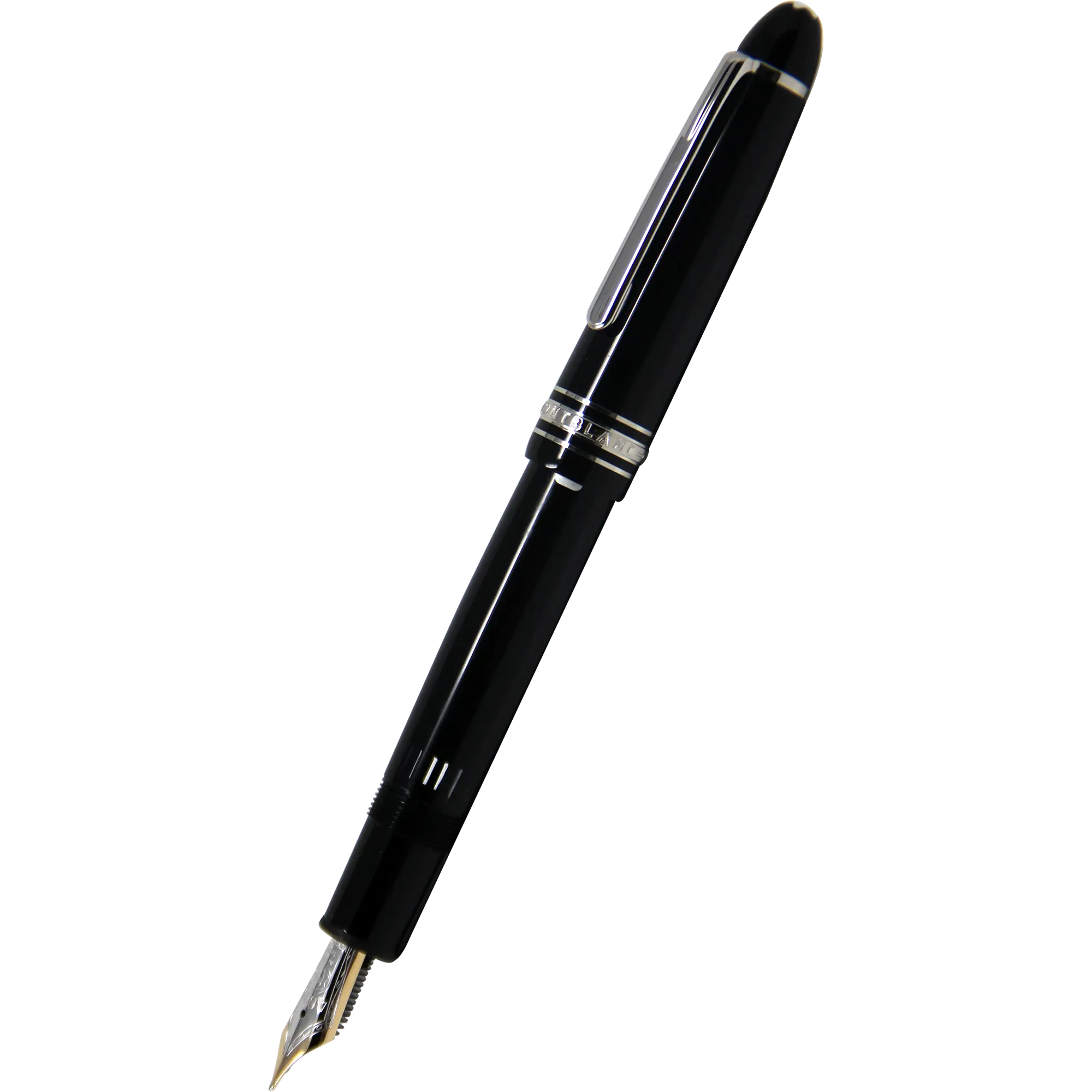 Montblanc Meisterstuck Fountain Pen - Black - Platinum Trim - Legrand - 146 size-Pen Boutique Ltd