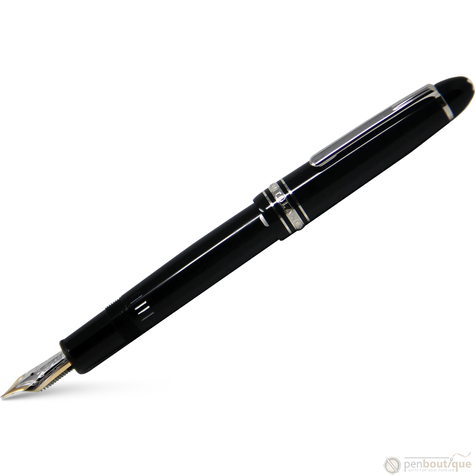 Montblanc Meisterstuck Fountain Pen - Black - Platinum Trim - Legrand - 146 size-Pen Boutique Ltd