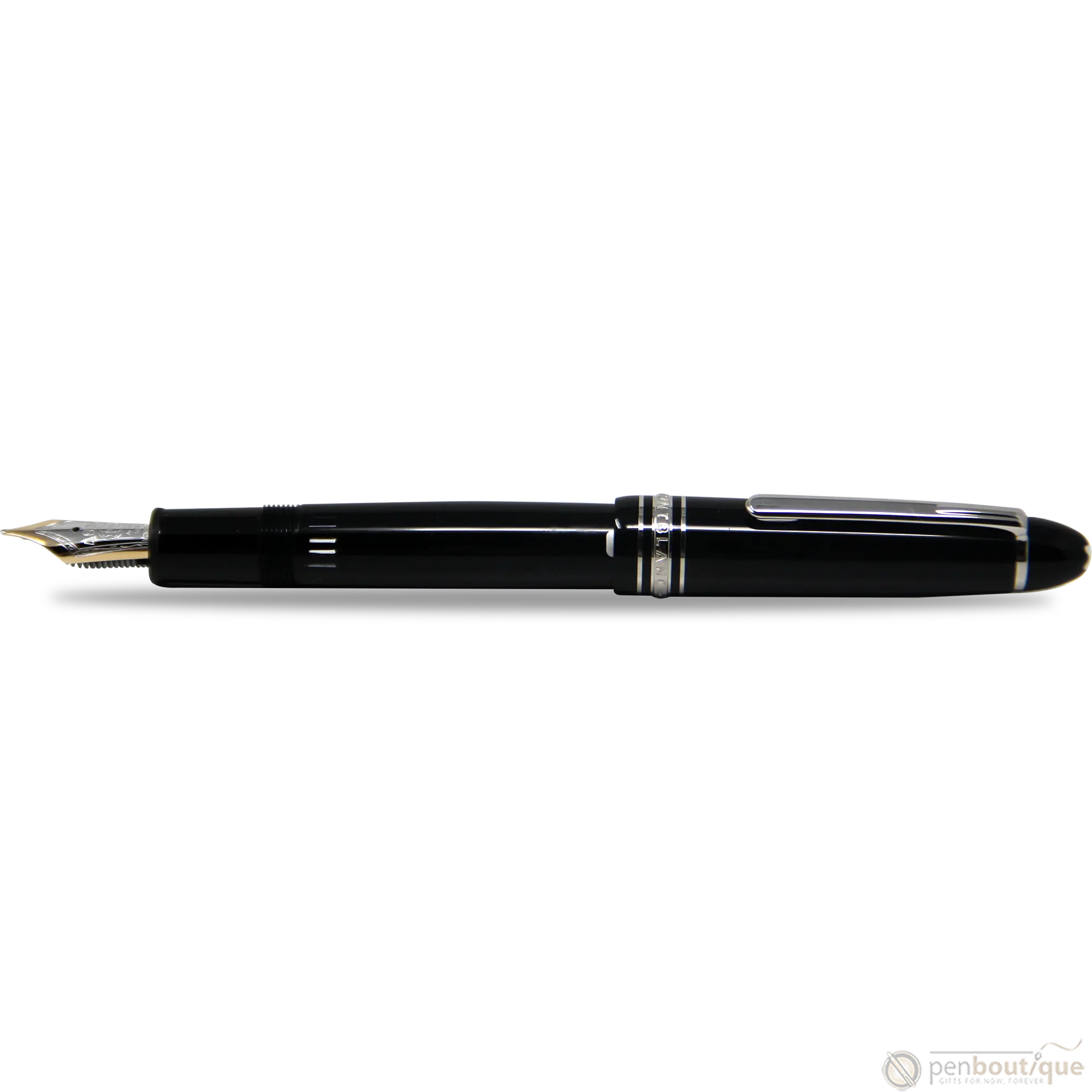 Montblanc Meisterstuck Fountain Pen - Black - Platinum Trim - Legrand - 146 size-Pen Boutique Ltd