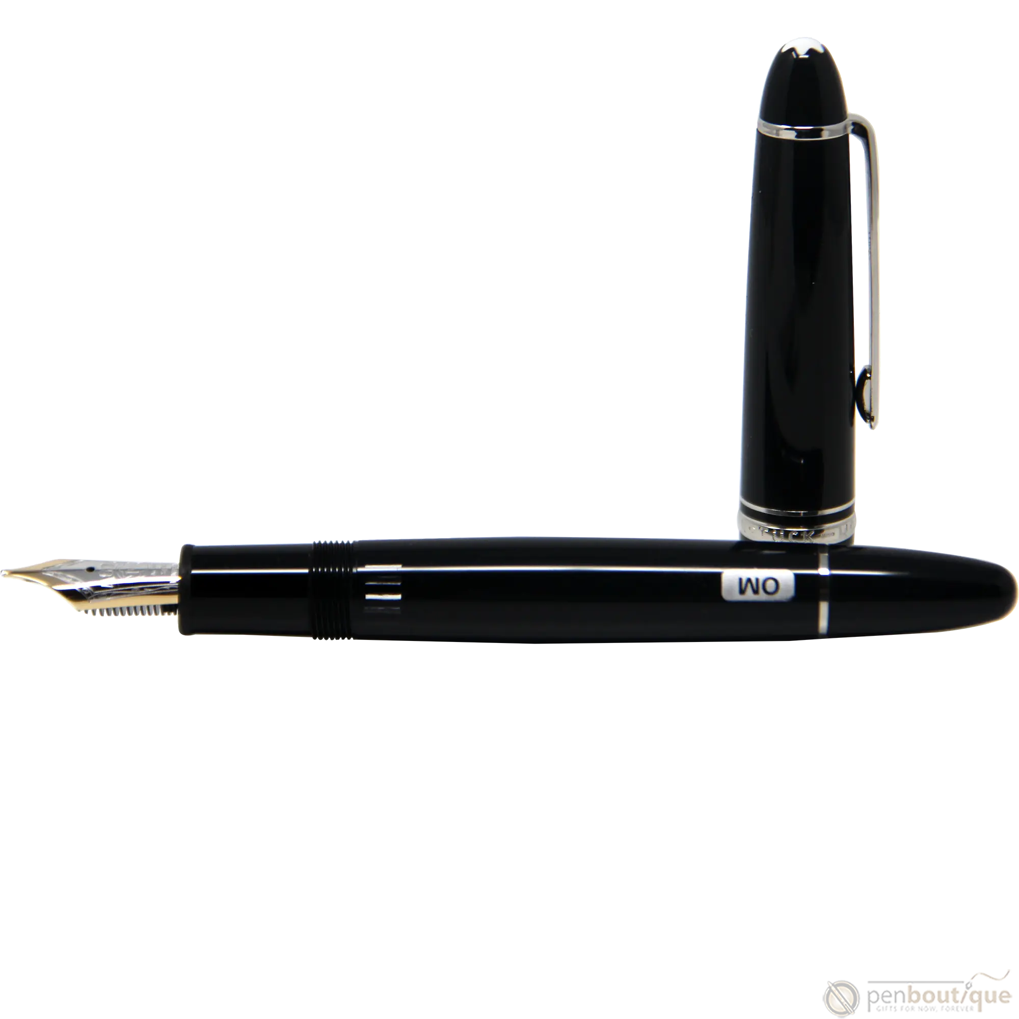 Montblanc Meisterstuck Fountain Pen - Black - Platinum Trim - Legrand - 146 size-Pen Boutique Ltd