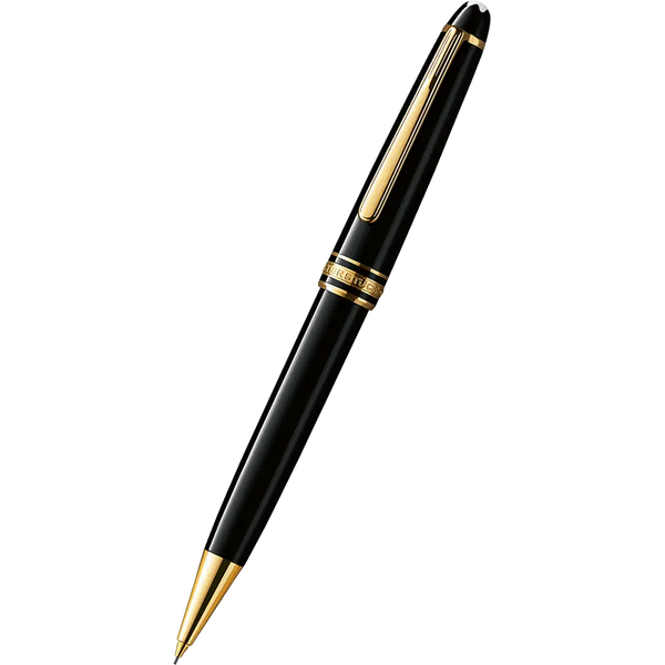 Montblanc Meisterstuck Mechanical Pencil - Black - Gold Trim - Classique 0.7mm-Pen Boutique Ltd