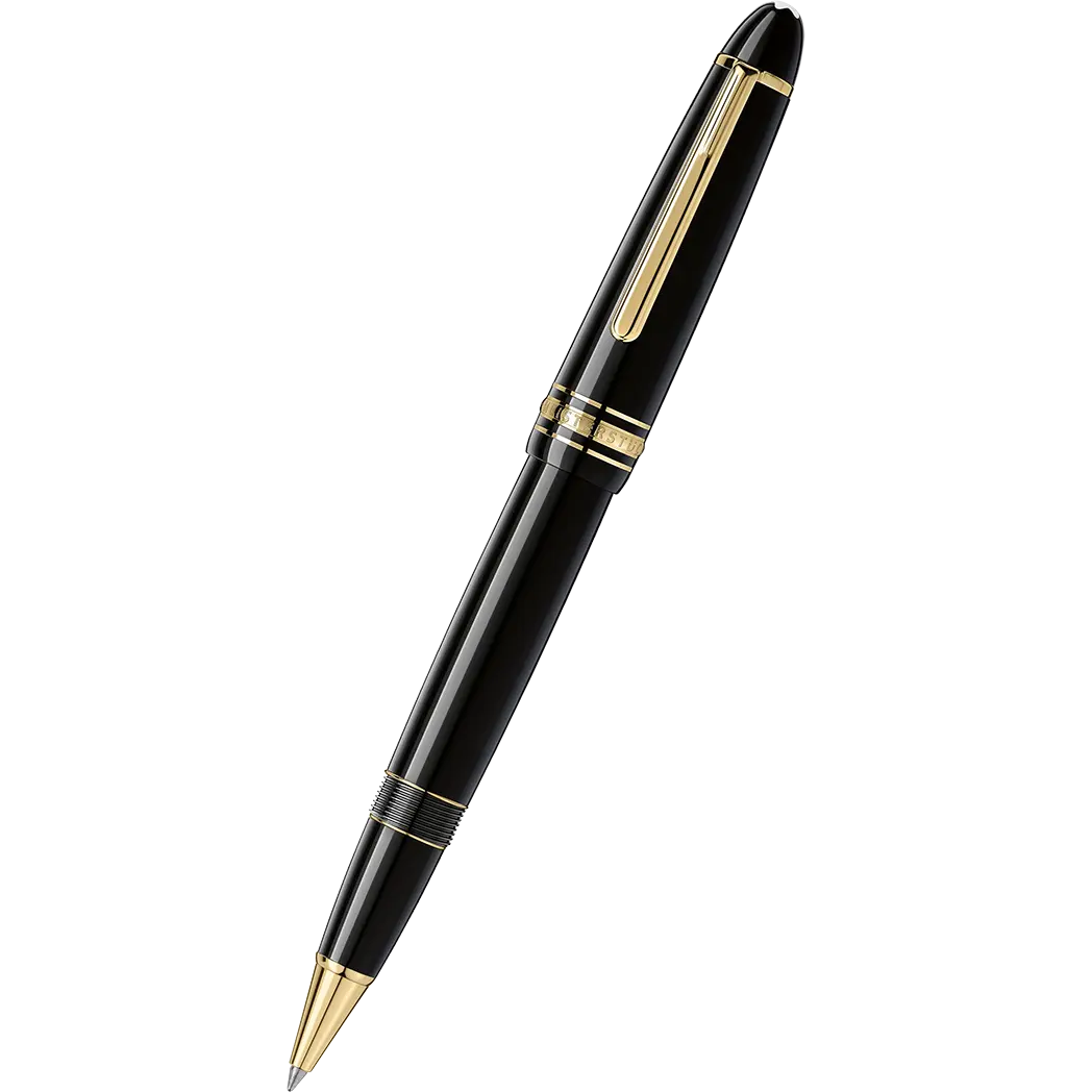 Montblanc Meisterstuck Rollerball Pen - Black - Gold Trim - Legrand-Pen Boutique Ltd