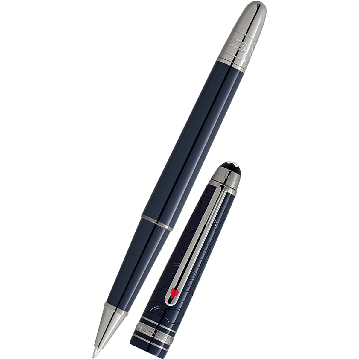 Montblanc 163 Meisterstuck Rollerball Pen - Around the World In 80 Days - Dark Blue Resin (Classique) 2025-Pen Boutique Ltd